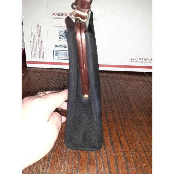 Vintage Melbourne Bags Black Velvet Frame Purse Bag Handbag - Picture 4 of 10